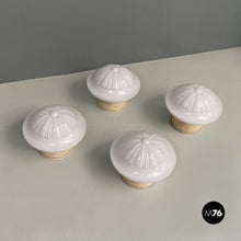 Load image into Gallery viewer, White glass and grey metal Liberty wall lamps, 1920s