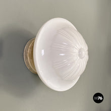 Load image into Gallery viewer, White glass and grey metal Liberty wall lamps, 1920s