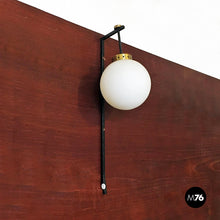 Load image into Gallery viewer, Opaline glass and brass wall lamp, 1950s