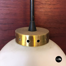 Load image into Gallery viewer, Opaline glass and brass wall lamp, 1950s