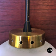 Load image into Gallery viewer, Opaline glass and brass wall lamp, 1950s