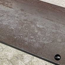 Load image into Gallery viewer, Travertine and smoked glass consolle, 1970s.