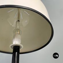 Load image into Gallery viewer, Black and white metal floor lamp, 1980s