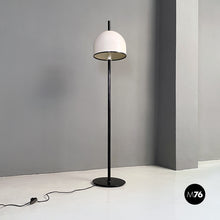 Load image into Gallery viewer, Black and white metal floor lamp, 1980s