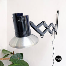 画像をギャラリービューアに読み込む, Black pantograph wall lamp, 1970s