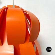 Load image into Gallery viewer, Orange plastic Room Light model chandelier, 1960s