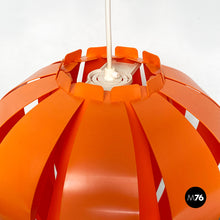 Load image into Gallery viewer, Orange plastic Room Light model chandelier, 1960s