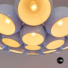 Load image into Gallery viewer, White chandelier with 19 light, 1970s