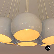 Load image into Gallery viewer, White chandelier with 19 light, 1970s