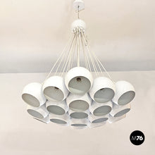 Load image into Gallery viewer, White chandelier with 19 light, 1970s