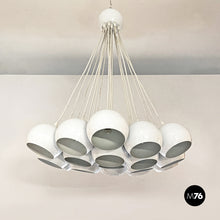 Load image into Gallery viewer, White chandelier with 19 light, 1970s