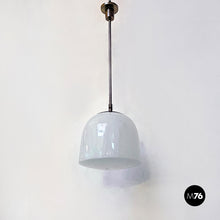 Load image into Gallery viewer, Opalin glass chanderlier with central steel rod, 1970s