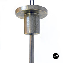 Load image into Gallery viewer, Opalin glass chanderlier with central steel rod, 1970s