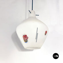 Load image into Gallery viewer, Opaline glass chandelier, 1960s