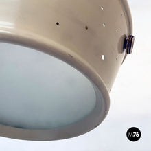 Load image into Gallery viewer, Brass and perforated metal pair of chandeliers by Arredoluce, 1950s