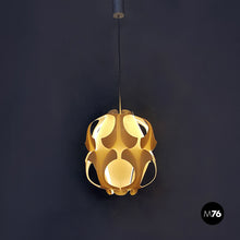 Load image into Gallery viewer, White plastic chandelier Big Lily model, 1960s