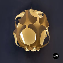 Load image into Gallery viewer, White plastic chandelier Big Lily model, 1960s