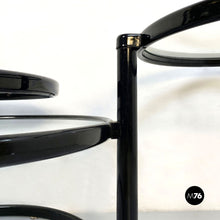 将图片加载到图库查看器,Black metal and glass three floors coffee table, 1970s