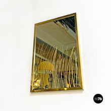 Load image into Gallery viewer, Mirror with brass frame and decorations by Crystal Art 1950s
