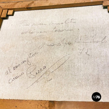 画像をギャラリービューアに読み込む, Floral painting with frame and passepartout by Cimbali, 1972