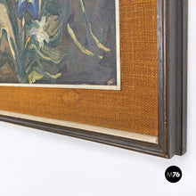 画像をギャラリービューアに読み込む, Floral painting with frame and passepartout by Cimbali, 1972