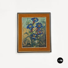 画像をギャラリービューアに読み込む, Floral painting with frame and passepartout by Cimbali, 1972