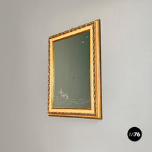 Load image into Gallery viewer, Rectangular mirror with lines drawn on the glass, 1940s