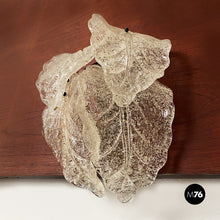 Charger l'image dans la galerie, Brass and glass leaves applique by Zero Quattro section of Fontana Arte, 1950s