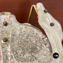 Charger l'image dans la galerie, Brass and glass leaves applique by Zero Quattro section of Fontana Arte, 1950s