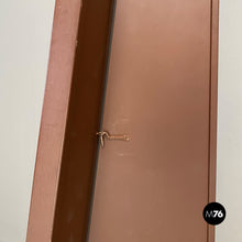 画像をギャラリービューアに読み込む, Floor mirror with matt brown painted wooden structure, 1980s