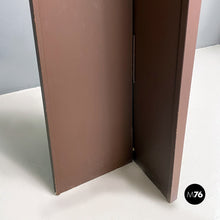 画像をギャラリービューアに読み込む, Floor mirror with matt brown painted wooden structure, 1980s