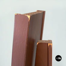 画像をギャラリービューアに読み込む, Floor mirror with matt brown painted wooden structure, 1980s