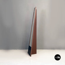 画像をギャラリービューアに読み込む, Floor mirror with matt brown painted wooden structure, 1980s