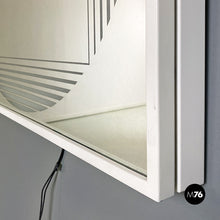 Load image into Gallery viewer, Neon backlit square mirror by Gianni Celada for Fontana Arte, 1970s