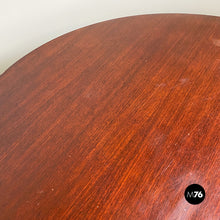 Load image into Gallery viewer, White plastic and wood round dining table, 1970s