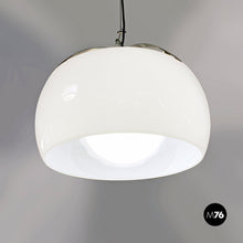 Load image into Gallery viewer, Opal glass and metal Omega chandelier by Vico Magistretti for Artemide, 1962