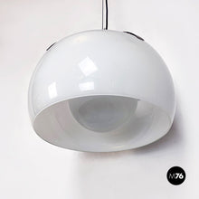 Load image into Gallery viewer, Opal glass and metal Omega chandelier by Vico Magistretti for Artemide, 1962