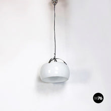 Load image into Gallery viewer, Opal glass and metal Omega chandelier by Vico Magistretti for Artemide, 1962