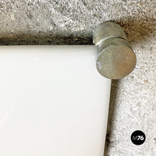 将图片加载到图库查看器,Aluminum and white plastic wall lamps by Martinelli Luce, 1970s