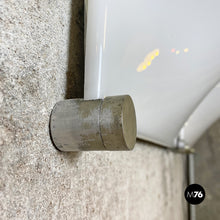 将图片加载到图库查看器,Aluminum and white plastic wall lamps by Martinelli Luce, 1970s