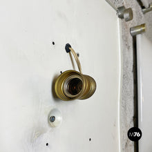 将图片加载到图库查看器,Aluminum and white plastic wall lamps by Martinelli Luce, 1970s