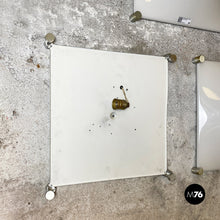 将图片加载到图库查看器,Aluminum and white plastic wall lamps by Martinelli Luce, 1970s