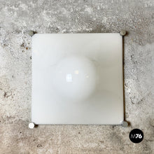 将图片加载到图库查看器,Aluminum and white plastic wall lamps by Martinelli Luce, 1970s