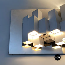 将图片加载到图库查看器,Chromed steel decorative wall lamp, 1970s