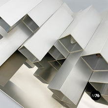 将图片加载到图库查看器,Chromed steel decorative wall lamp, 1970s