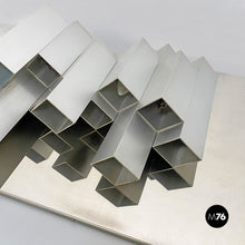 将图片加载到图库查看器,Chromed steel decorative wall lamp, 1970s