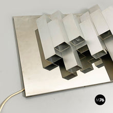 将图片加载到图库查看器,Chromed steel decorative wall lamp, 1970s