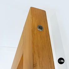 Load image into Gallery viewer, Natural and green wood coat stand with umbrella container, 1980s