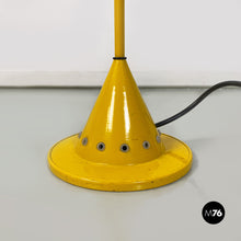 Load image into Gallery viewer, Yellow metal thin floor lamp, 1980s