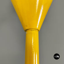 Load image into Gallery viewer, Yellow metal thin floor lamp, 1980s